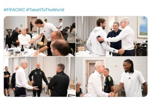 尤文社媒曬溫格造訪球隊(duì)照片：晚餐的特別嘉賓