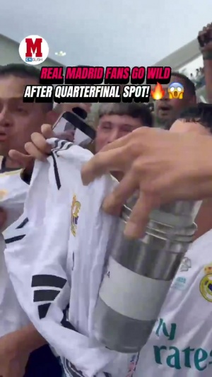 這是真死敵皇馬進(jìn)8強(qiáng)后球迷高歌慶祝+辱罵巴薩“xx巴薩”