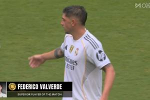 巴爾韋德當(dāng)選皇馬vs尤文全場(chǎng)最佳，4次射正&傳球成功率92.5%