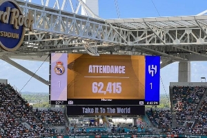 皇馬=票房保障26萬人觀戰(zhàn)皇馬世俱杯比賽 場(chǎng)場(chǎng)超6萬&高上座率