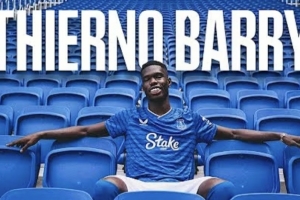 官方：埃弗頓從黃潛簽下22歲前鋒巴里，據(jù)悉費(fèi)用3500萬歐+浮動(dòng)