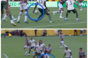 改判原因，官方：查洛巴手臂處于自然位置，因此沒有點球