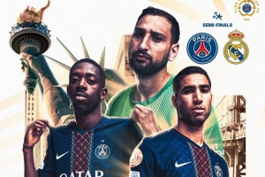 巴黎發(fā)布世俱杯對(duì)陣皇馬海報(bào)：登貝萊、阿什拉夫、多納魯馬出鏡