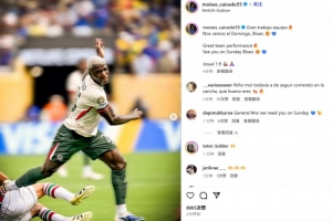 并無大礙？凱塞多社媒慶祝晉級：很棒的團隊表現(xiàn)，我們周日再見