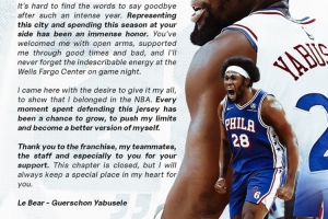 分手還是要體面！亞布塞萊：費(fèi)城永遠(yuǎn)在我心中