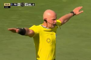 結束！巴黎4-0皇馬主裁沒有給任何補時，到點直接吹響終場哨