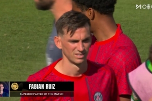 梅開二度！法比安-魯伊斯當選巴黎4-0皇馬一役全場最佳球員