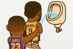 球風惡搞：詹姆斯為兒子把尿裁判幫SGA接尿KD到處尿