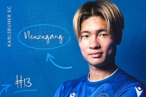 官方：21歲日本前鋒福田師王從門興租借加盟卡爾斯魯厄，身披13號(hào)