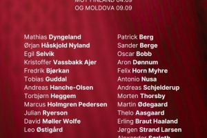 挪威國家隊9月大名單：哈蘭德、厄德高、鮑勃、索爾洛特在列