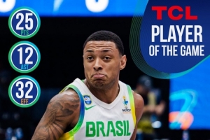 助隊(duì)挑落美國(guó)男籃！巴西后衛(wèi)亞戈-桑托斯25分12助 當(dāng)選全場(chǎng)最佳