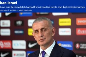 土耳其足協(xié)要求全面禁賽以色列，已致信FIFA、UEFA及全球各足協(xié)