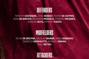 比利時(shí)10月大名單：德布勞內(nèi)領(lǐng)銜，多庫(kù)、特羅薩德、拉門斯在列