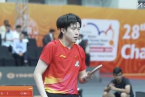 亞錦賽男團決賽：王楚欽3-1戰(zhàn)勝陳顥樺，中國隊2-0領(lǐng)先中國香港隊