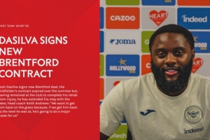 官方：布倫特福德中場達(dá)席爾瓦續(xù)約至賽季末，含延長一年的選項(xiàng)