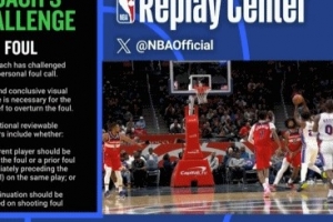 恩比德持球擊中巴格利吹防守犯規(guī) 奇才挑戰(zhàn)成功改判進(jìn)攻犯規(guī)