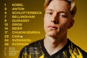 多特vs漢堡首發(fā)：埃姆雷-詹傷愈首次首發(fā)，小貝林厄姆出戰(zhàn)