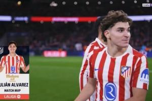 0球0助攻但送出6關鍵傳球！西甲官方：阿爾瓦雷斯當選本場MVP