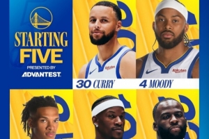 勇士首發(fā)：庫里、穆迪、威爾·理查德、巴特勒、追夢格林