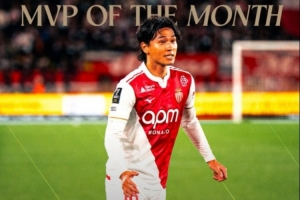 5場(chǎng)2球，摩納哥官方：南野拓實(shí)當(dāng)選球隊(duì)11月最佳球員