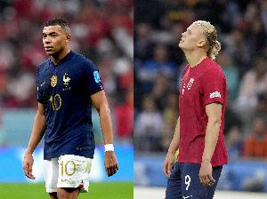 姆巴佩VS哈蘭德！法國和挪威此前曾16次交手，但從未在大賽碰面