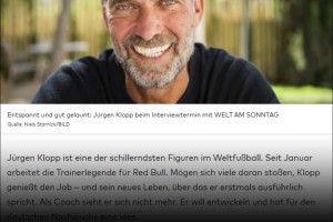 德國世界報(bào)采訪克洛普：我不再想擔(dān)任教練了
