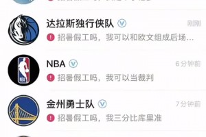 “湖人招暑假工嗎？我可以打中鋒”“勇士招工嗎？我比庫里準(zhǔn)”