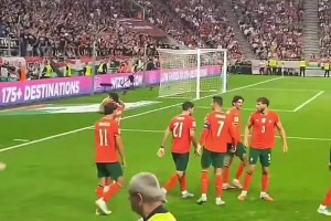 坎塞洛挑釁匈牙利球迷！C羅看到后阻止并向球迷道歉