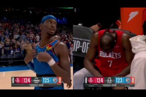 超巨啊！申京全場拼到最后 砍下了39分10籃板7助攻~