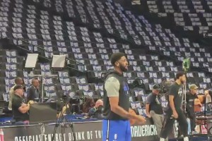 濃眉&拉塞爾賽前投籃熱身訓(xùn)練，今天兩人能拿下幾分？