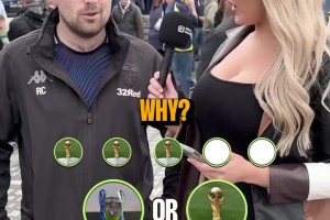 男球迷根本不敢看！利茲聯(lián)火辣女記者采訪球迷