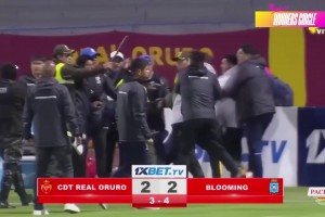 仇人相見殺瘋了！玻利維亞杯賽群毆17人染紅 聯(lián)賽再遇10-1血洗